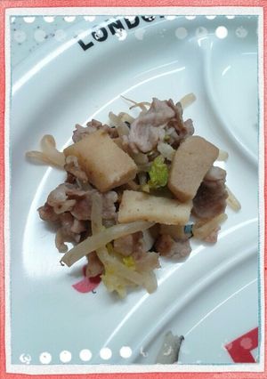 ハマった!ヘルシー高野豆腐と豚肉の炒め物-レシピのメイン写真