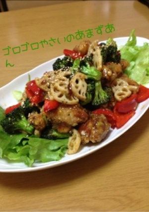 彩り野菜の甘酢唐揚げ-レシピのメイン写真