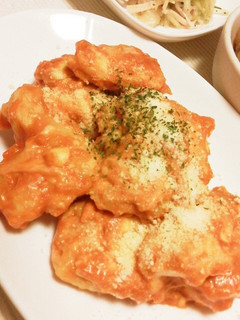 鶏むね肉のマヨチリソース×とろりんチーズ-レシピのメイン写真