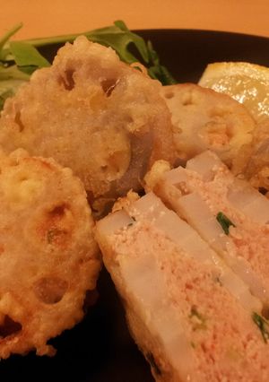 簡単☆蓮根のとり明太はさみ揚げ☆-レシピのメイン写真