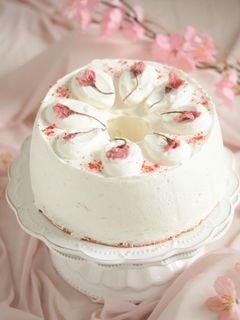 * 春の香り ♡ 桜のシフォンケーキ♪-レシピのメイン写真