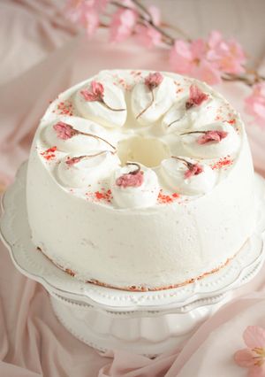 * 春の香り ♡ 桜のシフォンケーキ♪-レシピのメイン写真