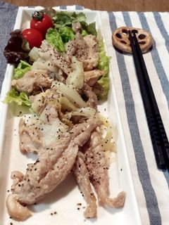 せせりと新玉ねぎの塩麹炒め-レシピのメイン写真