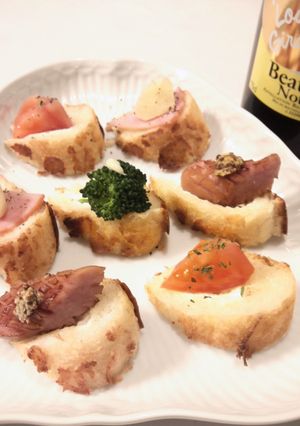 Wチーズフォンデュでカナッペ-レシピのメイン写真