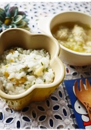 離乳食後期◎しらすとわかめの炊込みおかゆ-レシピのメイン写真