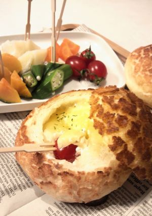 Wチーズフォンデュでプチフォンデュ-レシピのメイン写真