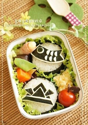 端午の節句♪こいのぼりと兜のお弁当-レシピのメイン写真