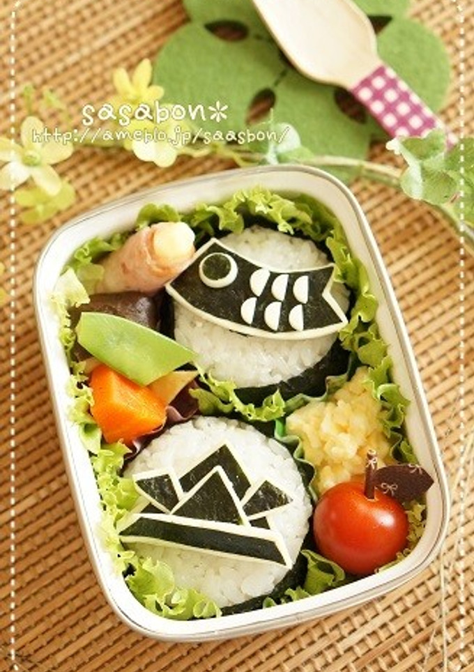 端午の節句♪こいのぼりと兜のお弁当-レシピのメイン写真