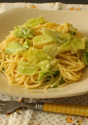 春キャベツの豆乳クリームパスタ-レシピのメイン写真