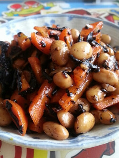 にんにくで大豆ひじき炒め-レシピのメイン写真