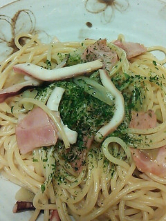 焼きイカとネギのバター生姜パスタ-レシピのメイン写真