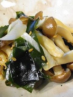 わかめと茸のネギ炒め-レシピのメイン写真