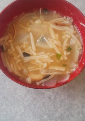 エノキと大根のスープ、お吸い物風味です。-レシピのメイン写真