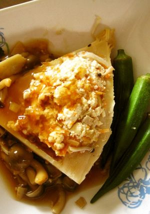旬のタケノコ✿豆腐のあんかけ和風ステーキ-レシピのメイン写真