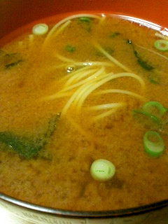 そうめん入りお味噌汁-レシピのメイン写真