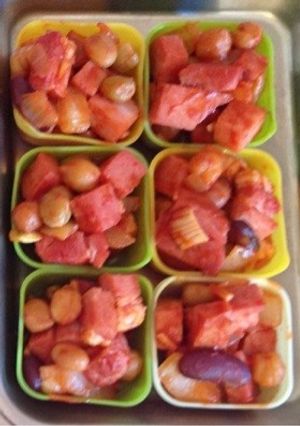 ハムと豆のケチャップ炒め-レシピのメイン写真