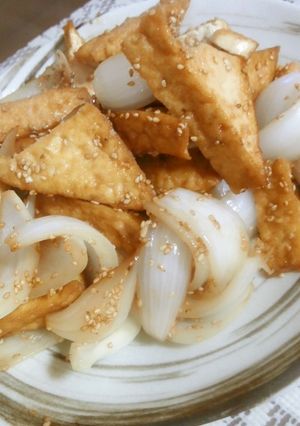 旬を食す～新玉ねぎと厚揚げの甘じょっぱ～-レシピのメイン写真