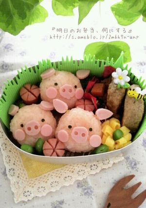 簡単！可愛い♪キャラ弁当☆ぶたちゃん弁当-レシピのメイン写真