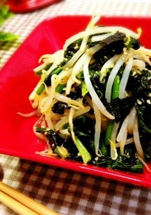 ほうれん草ともやしのさっぱり生姜和え-レシピのメイン写真