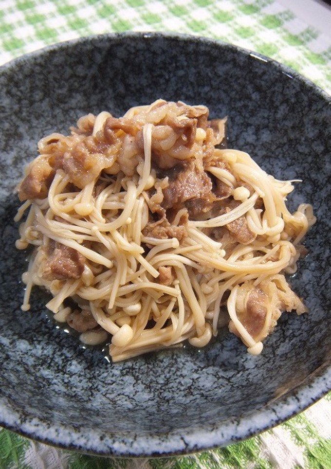 すき家牛丼の具でエノキ煮-レシピのメイン写真