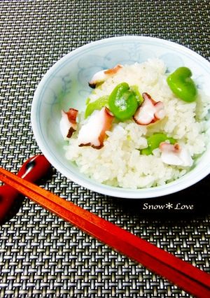 鮹も一緒に☆空豆ご飯-レシピのメイン写真