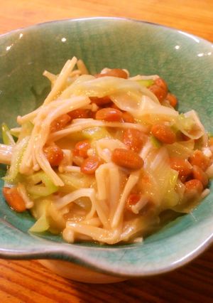 えのき茸と白ネギの納豆和え-レシピのメイン写真