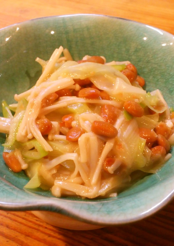 えのき茸と白ネギの納豆和え-レシピのメイン写真