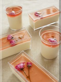 * 春の香り ❤ 桜レアチーズケーキ♪-レシピのメイン写真