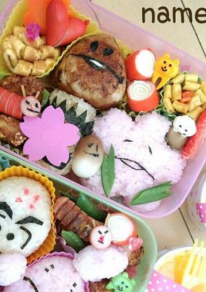 春♡なめこキャラ弁-レシピのメイン写真