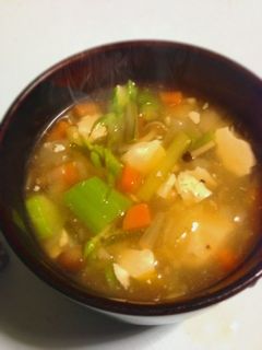 鶏肉と豆腐入り♡食べるスープ-レシピのメイン写真
