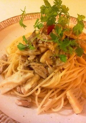 たけのことオイルサーディンのパスタ-レシピのメイン写真