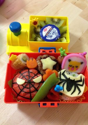キャラ弁＊こどもが喜ぶスパイダーマン‼-レシピのメイン写真