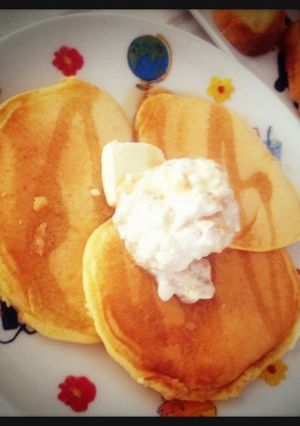 スプーンで計量！簡単☆ふんわりパンケーキ-レシピのメイン写真