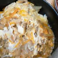 きんぴらごぼうの残りで卵とじ丼-レシピのメイン写真