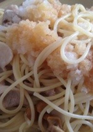 豚となめこのおろし和風パスタ-レシピのメイン写真