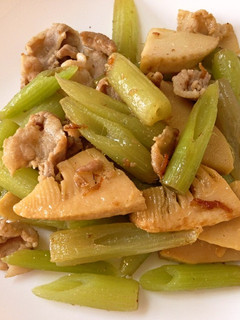 ふきと豚肉の炒め物-レシピのメイン写真
