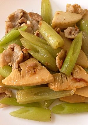 ふきと豚肉の炒め物-レシピのメイン写真
