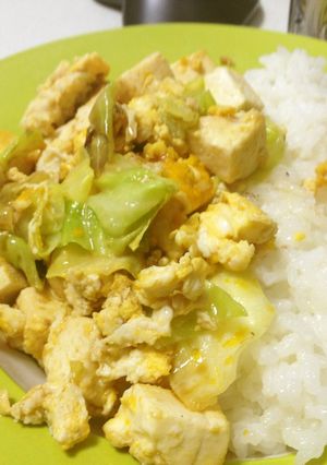 疲れた時の豆腐チャンプルーごはん-レシピのメイン写真