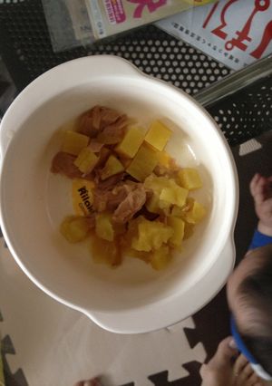 離乳食中期さつまいもとシーチキン煮物-レシピのメイン写真
