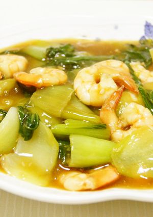 チンゲン菜と海老の薬膳オイスター炒め-レシピのメイン写真