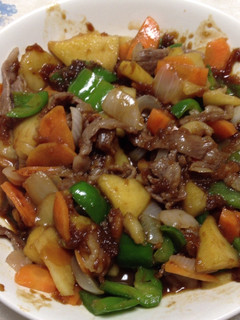 牛肉と野菜の林檎ソース炒め-レシピのメイン写真