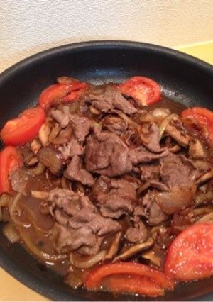 20130418トマトすき焼き-レシピのメイン写真