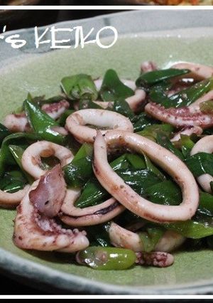 イカとねぎのにんにくバター醤油炒め-レシピのメイン写真