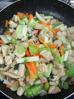 鶏肉と青梗菜炒めwith長芋-レシピのメイン写真