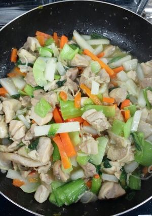 鶏肉と青梗菜炒めwith長芋-レシピのメイン写真