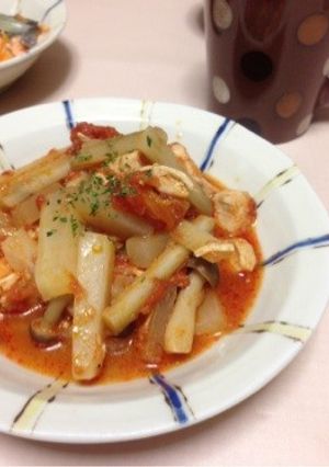 授乳期にも☆ごぼうと鳥肉のトマト煮-レシピのメイン写真
