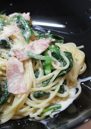 ほうれん草とベーコンのクリームパスタ-レシピのメイン写真