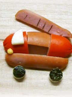 簡単キャラ弁おかず:消防車-レシピのメイン写真