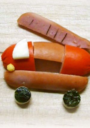 簡単キャラ弁おかず：消防車-レシピのメイン写真