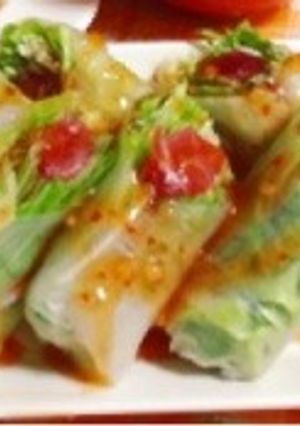 生春巻き〜マグロ入り⊂(`∀´#)-レシピのメイン写真